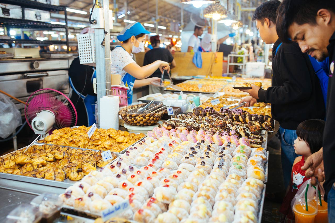 Sweets snacks and desserts at Naka Market